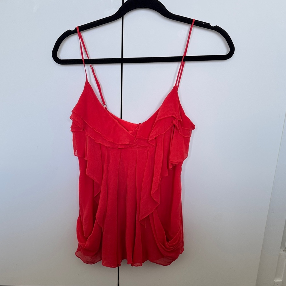 BCBGMaxAzria Vibrant Ruffle Camisole